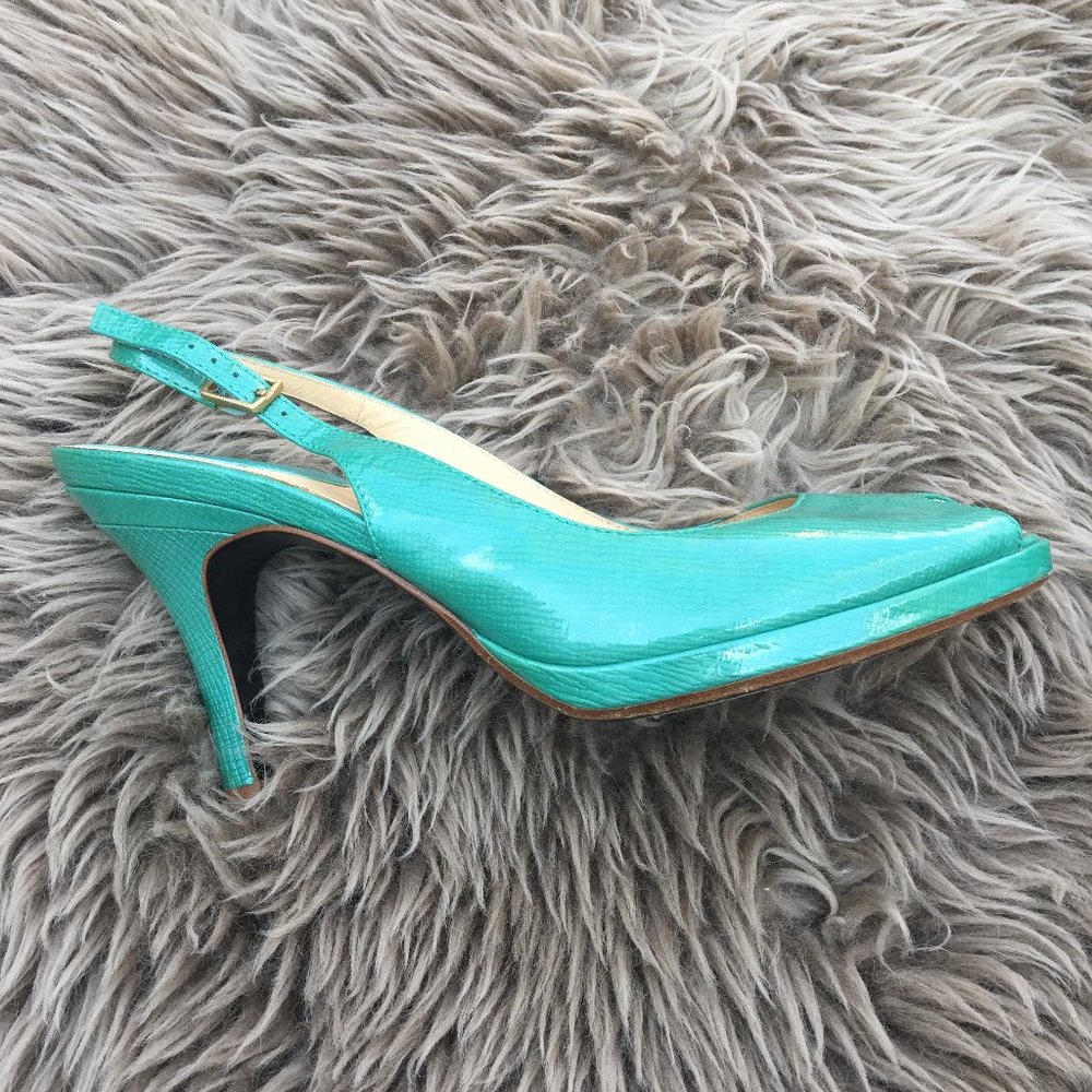 COLE HAAN Nike Air green sling heel pumps - size 9
